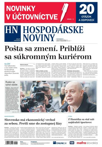 Obálka e-magazínu Hospodárske noviny 05.02.2019