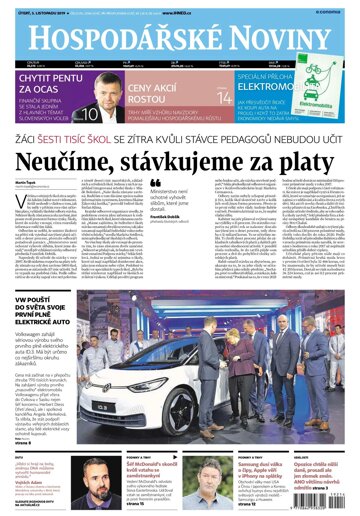 Obálka e-magazínu Hospodářské noviny 214 - 5.11.2019