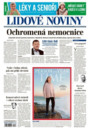 Obálka e-magazínu Lidové noviny 12.12.2019