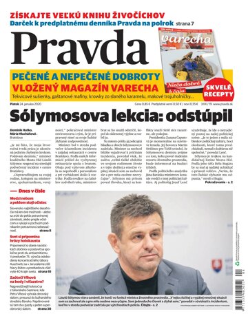 Obálka e-magazínu Pravda 24. 1. 2020
