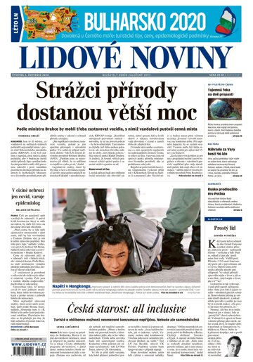 Obálka e-magazínu Lidové noviny 2.7.2020