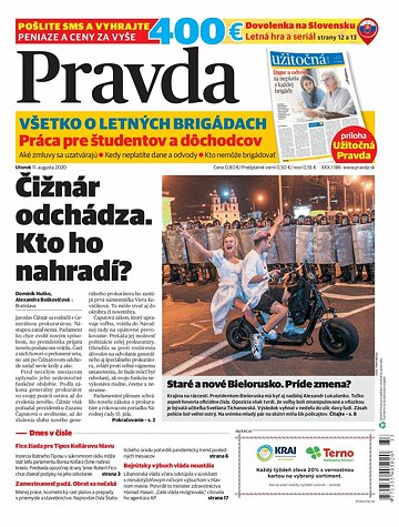 Obálka e-magazínu Pravda 11. 8. 2020