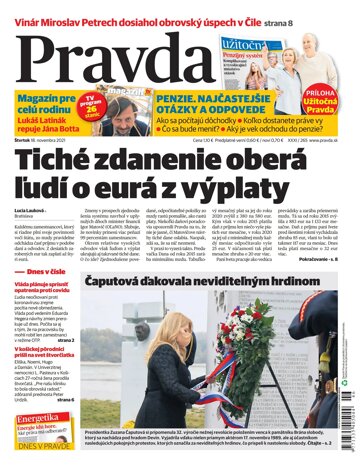 Obálka e-magazínu Pravda Dennik 18. 11. 2021