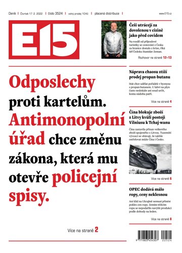 Obálka e-magazínu E15 17.2.2022