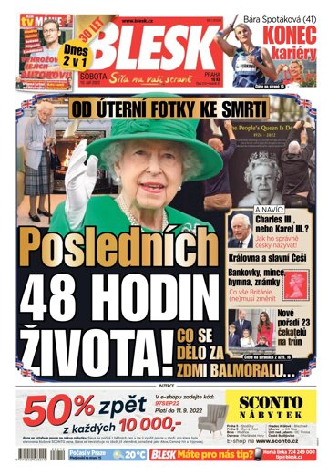 Obálka e-magazínu Blesk 10.9.2022