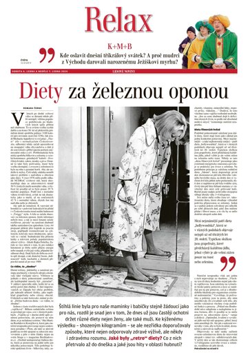 Obálka e-magazínu LN+ Čechy - 6.1.2024