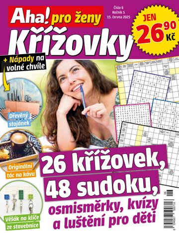 Obálka e-magazínu Aha! pro ženy křížovky 6/2025