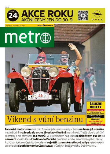 Obálka e-magazínu deník METRO 8.9.2025