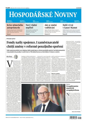 Obálka e-magazínu Hospodářské noviny 191 - 5.10.2026