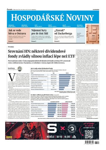 Obálka e-magazínu Hospodářské noviny 199 - 15.10.2026