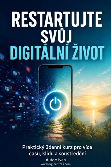 Obálka knihy Restartujte svůj digitální život. Praktický 3denní kurz pro více času, klidu a soustředění