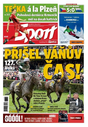 Obálka e-magazínu Sport 9.10.2017