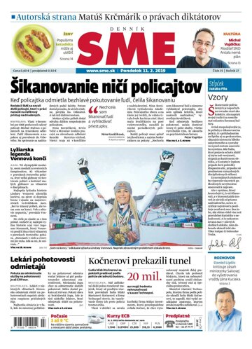 Obálka e-magazínu SME 11.2.2019