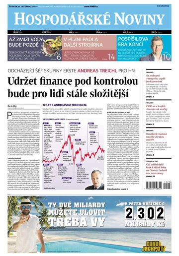 Obálka e-magazínu Hospodářské noviny 226 - 21.11.2019