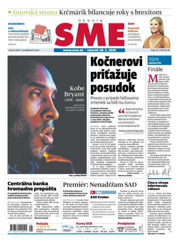 Obálka e-magazínu SME 28/1/2020