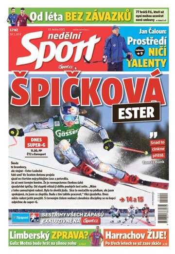 Obálka e-magazínu Nedělní Sport 10.1.2021