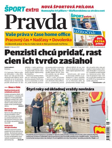 Obálka e-magazínu Pravda 22. 2. 2022