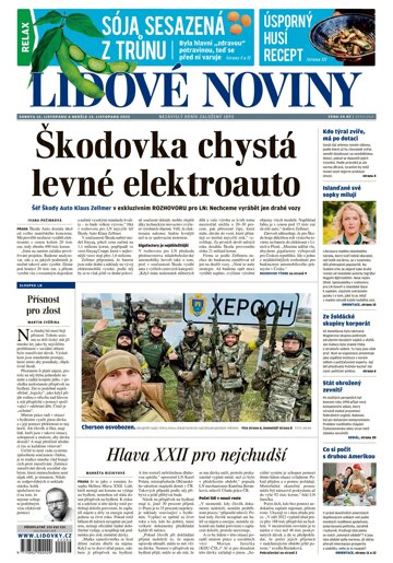 Obálka e-magazínu Lidové noviny 12.11.2022