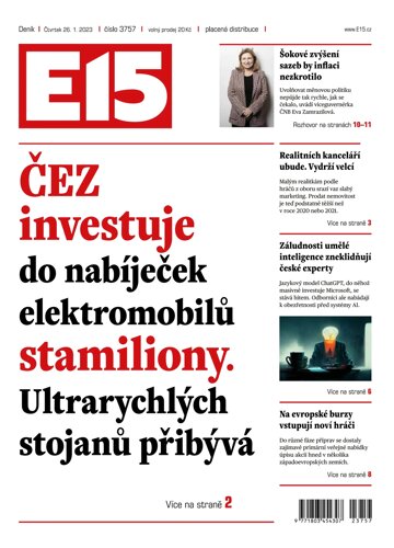 Obálka e-magazínu E15 26.1.2023