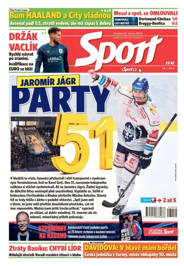 Obálka e-magazínu Sport 16.2.2023