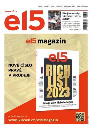Obálka e-magazínu E15 7.9.2023