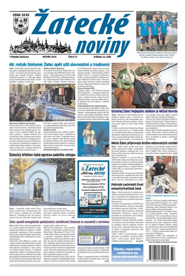 Obálka e-magazínu Žatecké noviny 37/25