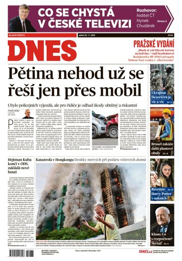 Obálka e-magazínu MF Dnes 28.11.2025