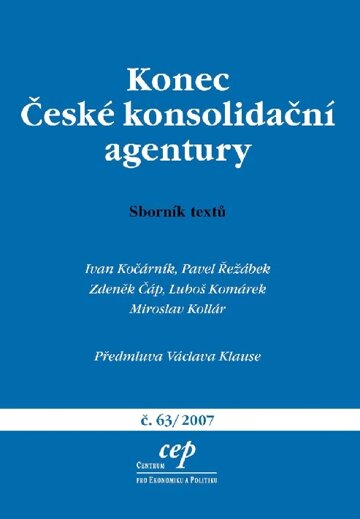 Obálka knihy Konec České konsolidační agentury