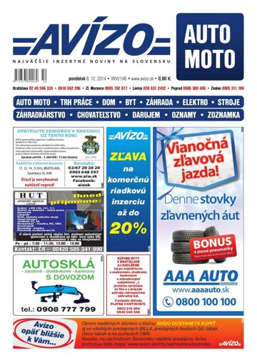 Obálka e-magazínu Avízo 146 (8.12.2014)