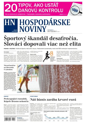 Obálka e-magazínu Hospodárske noviny 05.08.2015