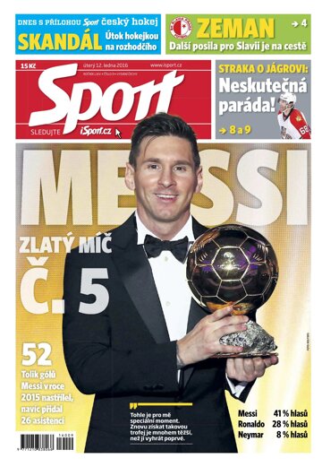 Obálka e-magazínu Sport 12.1.2016