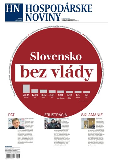 Obálka e-magazínu Hospodárske noviny 07.03.2016