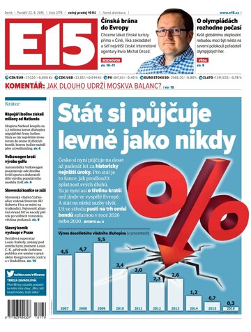 Obálka e-magazínu E15 22.8.2016