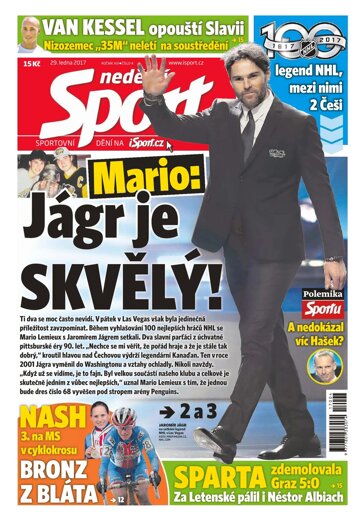Obálka e-magazínu Nedělní Sport 29.1.2017