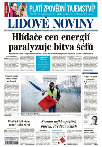 Obálka e-magazínu Lidové noviny 10.12.2018