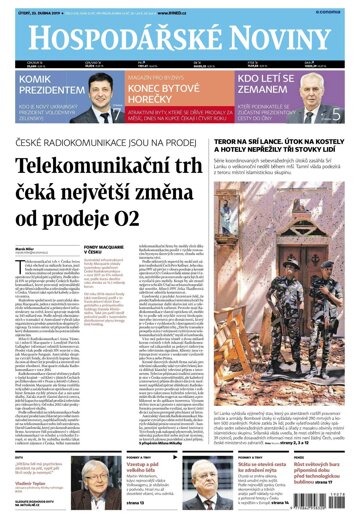 Obálka e-magazínu Hospodářské noviny 078 - 23.4.2019