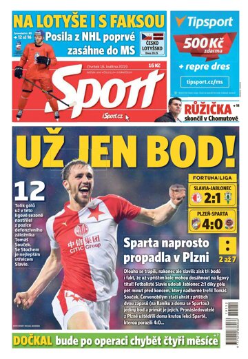 Obálka e-magazínu Sport 16.5.2019
