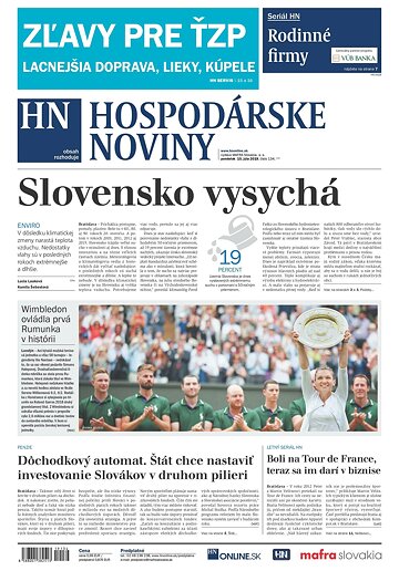 Obálka e-magazínu Hospodárske noviny 15.07.2019