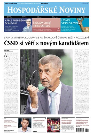Obálka e-magazínu Hospodářské noviny 161 - 21.8.2019