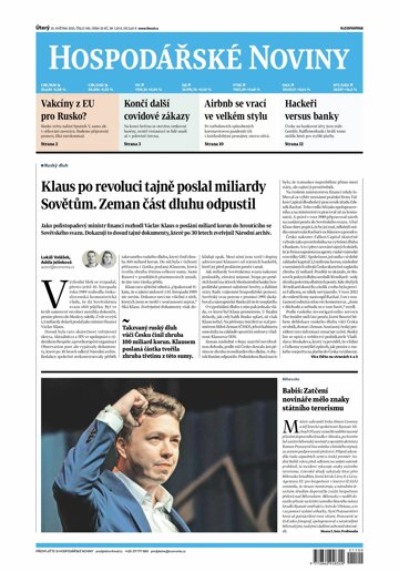 Obálka e-magazínu Hospodářské noviny 100 - 25.5.2021