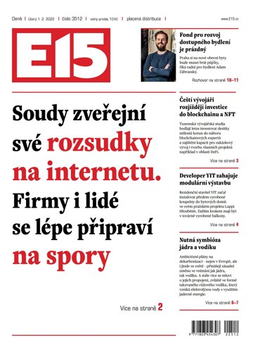 Obálka e-magazínu E15 1.2.2022