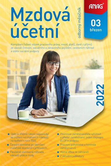 Obálka e-magazínu Mzdová účetní 2022 3/22