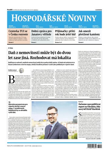 Obálka e-magazínu Hospodářské noviny 102 - 29.5.2023