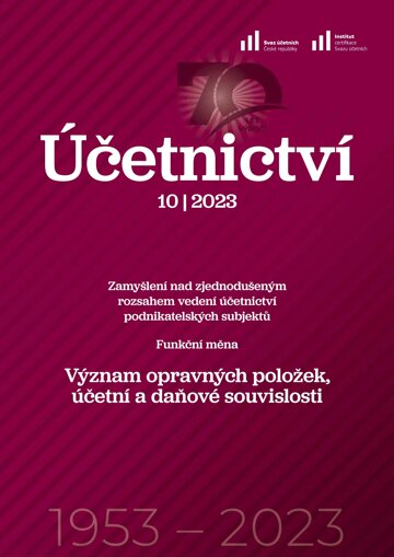 Obálka e-magazínu Účetnictví 10/2023