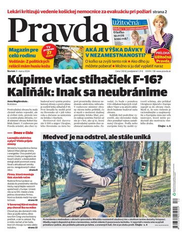 Obálka e-magazínu Pravda 21. 3. 2024