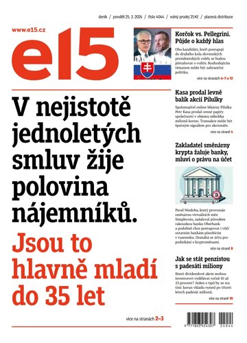 Obálka e-magazínu E15 25.3.2024