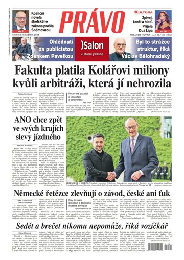 Obálka e-magazínu Deník Právo 29.5.2025