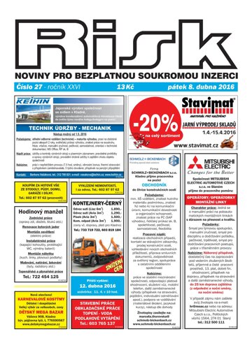 Obálka e-magazínu Risk 27/2016