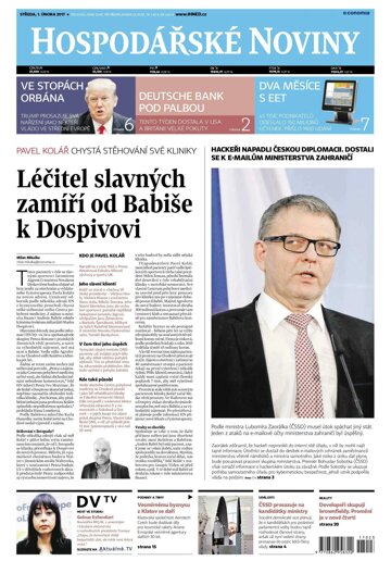 Obálka e-magazínu Hospodářské noviny 023 - 1.2.2017