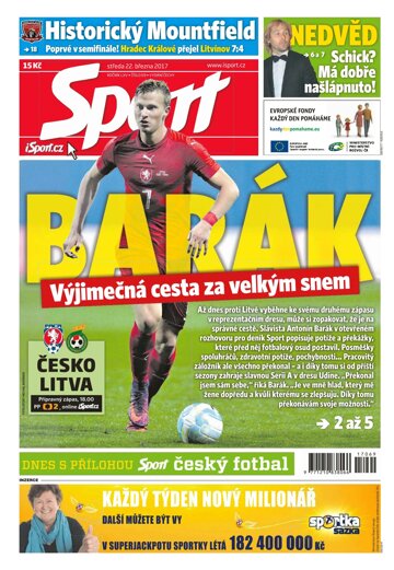 Obálka e-magazínu Sport 22.3.2017